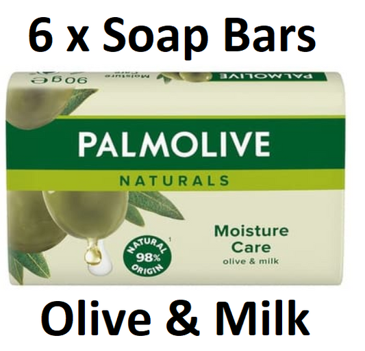 Palmolive Naturals Soap 90g – Olive or Milk & Honey – Single or 6 Pack