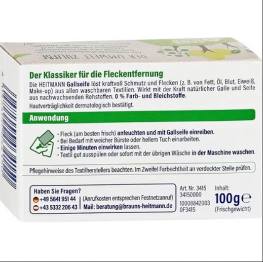 ๐งผ Heitmann Gall Soap Bar 100g | German Stain Remover | UK Stock