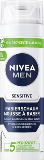Gillette Blue3 Smooth Razors 6 Pack (60 Shaves) + NIVEA Men Shaving Foam 50ml