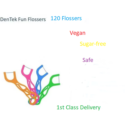 DenTek Kids Fun Flossers – 40 / 120 / 240 Pack – Fluoride Coated