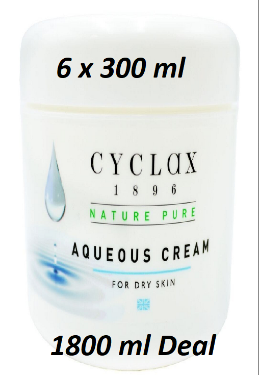 Aqueous Cream Cyclax 300ml Dry Skin Moisturizer – Pack of 6 | Multi-Buy