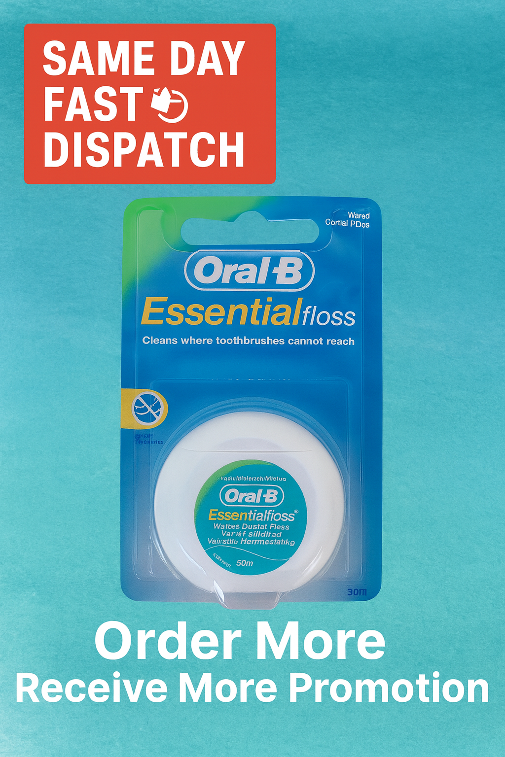 Oral-B Essential Dental Floss 50m – Waxed Mint