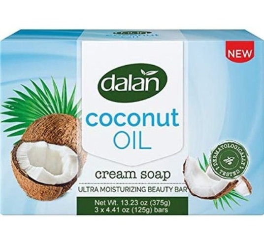6 x 125g Dalan Coconut Oil Cream TURKISH Soap Ultra Moisturizing Beauty Bar Soap