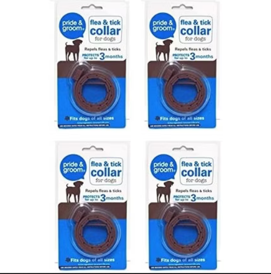 Pride & Groom Flea & Tick Collar for Dogs – 3-Month Protection – Fits All Sizes