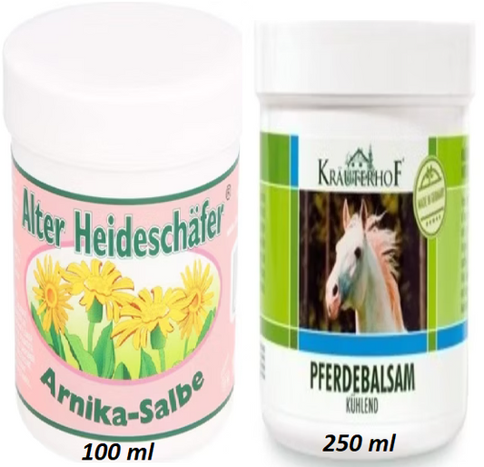 Kräuterhof Wild Chestnut & Arnica Gel 250ml / ASAM Arnica Herbal Balm 100ml