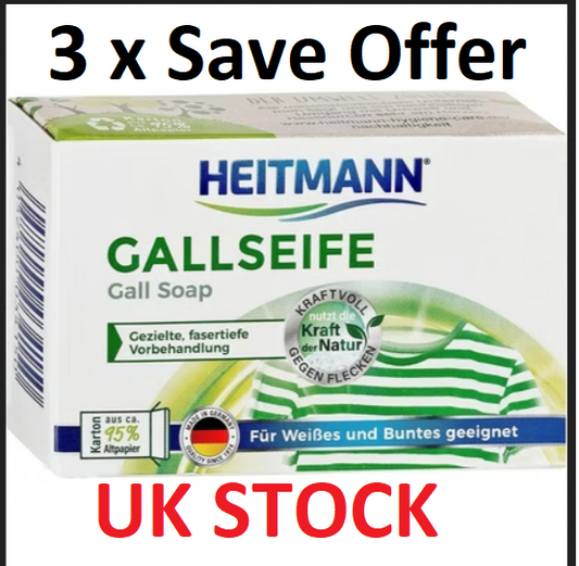 Heitmann Gallseife Gall Soap 100g – 3 Pack – Stain Remover Bar