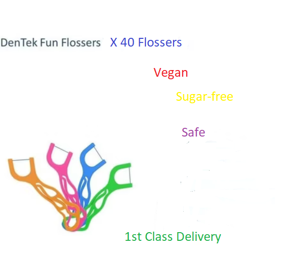 DenTek Kids Fun Flossers – 40 / 120 / 240 Pack – Fluoride Coated