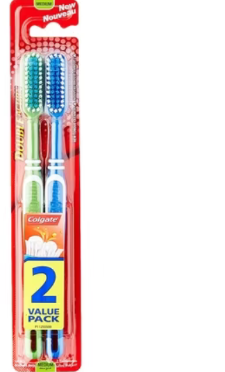 2 x Brushes Colgate Double Action Toothbrush – Total Effective Cleaning
